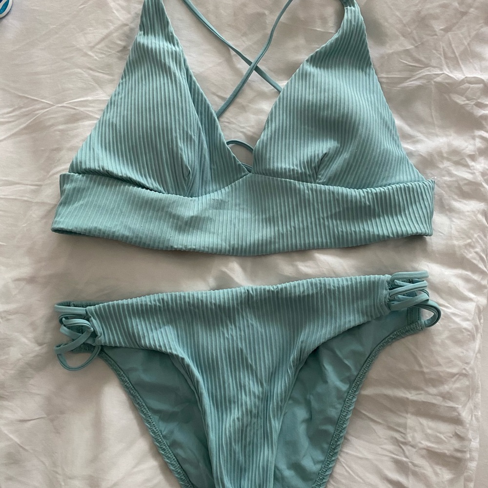 Luli Fama baby blue bikini